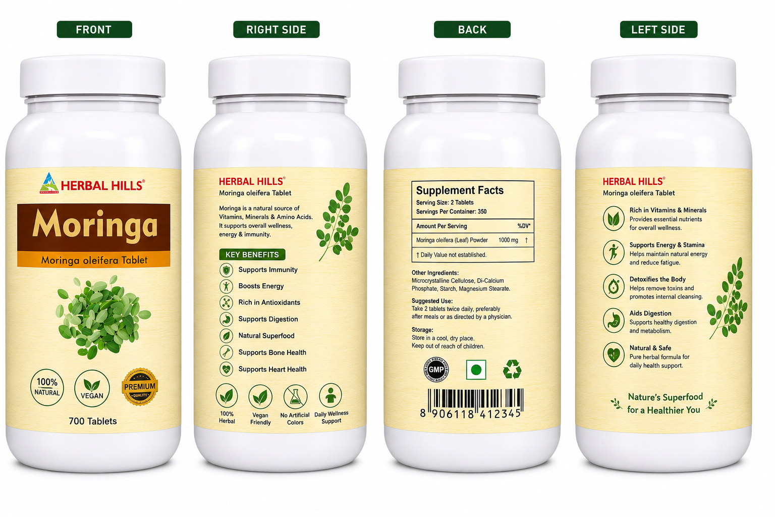 Moringa Tablet - Improves Immunity and General wellness 700 tablets